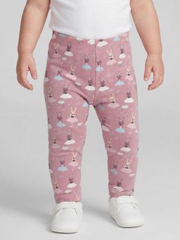 R&B - Girls Pink Cotton Lycra Leggings