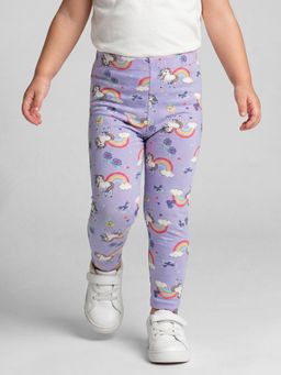 R&B - Girls Lavender Cotton Lycra Leggings