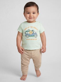 R&B - Boys Green Cotton T-Shirt