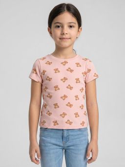 R&B - Girls Pink Cotton T-Shirt