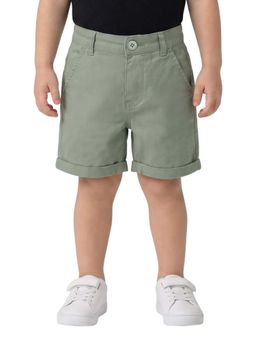 R&B - Boys Green Cotton Blend Shorts