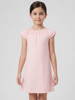 R&B - Girls Peach Viscose Dress