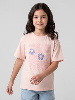R&B - Girls Pink Cotton T-Shirt