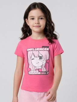 R&B - Girls Pink Cotton T-Shirt