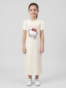 R&B - Girls Cream Cotton Night Dress
