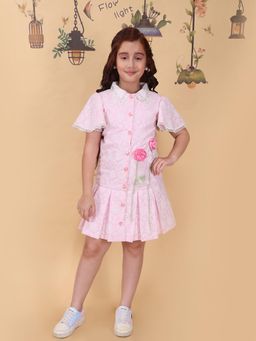Cutecumber - Girls Pink Cotton Dress