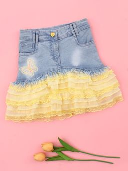 Cutecumber - Girls Blue Denim Skirt