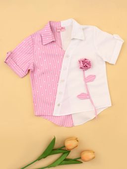 Cutecumber - Girls Pink Cotton Shirt