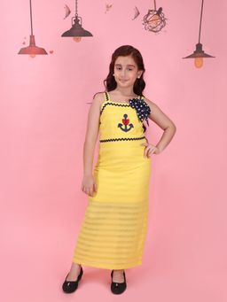 Cutecumber - Girls Yellow Cotton Dress