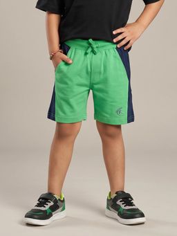 KiddoPanti - Boys Green Cotton Shorts