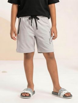 KiddoPanti - Boys Grey Cotton Shorts