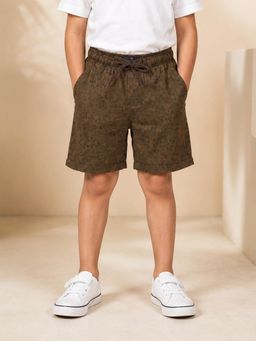 KiddoPanti - Boys Green Cotton Shorts