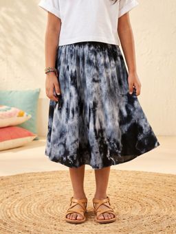 KiddoPanti - Girls Black Rayon Skirt