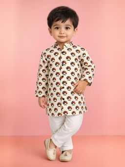 Vastramay - Boys Multi-Colour Cotton Kurta with Pyjama