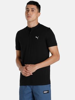 Puma - Band Collar Mens Black T-shirt