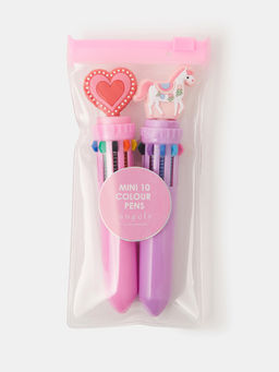 Accessorize London - Girls Mini Heart & Horse Multi Colour Pens