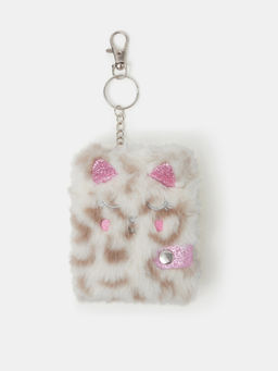 Accessorize London - Girls Mini Fluffy Cat Keychain