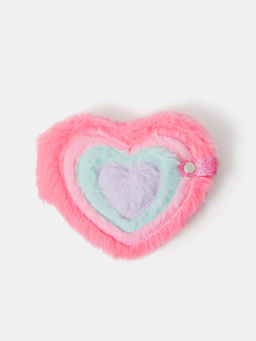 Accessorize London - Girls Fluffy Heart Notebook