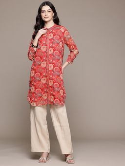 Aarke Ritu Kumar - Women Red Veda Floral Printed Kurta