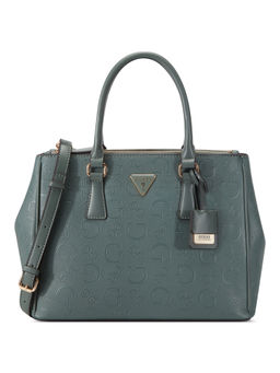 Guess - Green Printed Grimball Satchel Bag with Detachable Strap