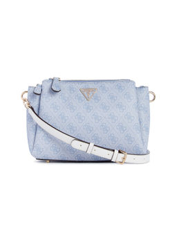 Guess - Women Blue Pu Printed Crossbody Sling Bag