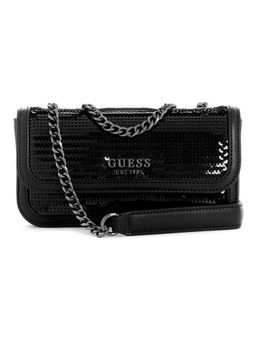 Guess - Women Black Polyester Embellished Mini Crossbody Sling Bag