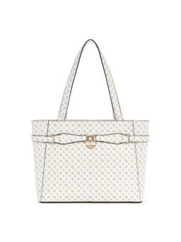 Guess - Women White PU Printed Tote Bag
