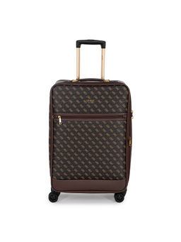 Guess - Women Black Printed Polyurethane Keith Trolley Bag