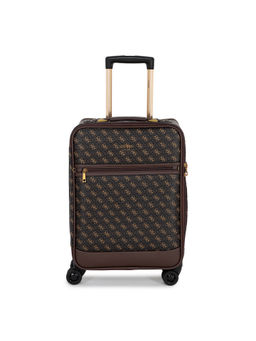 Guess - Women Black Printed Polyurethane Keith Trolley Bag