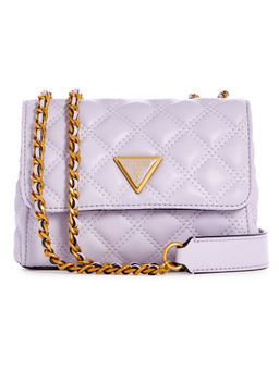Guess - Women Lavender Polyurethane Quilted Mini Sling Bag