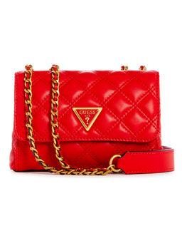 Guess - Women Red Polyurethane Quilted Mini Sling Bag