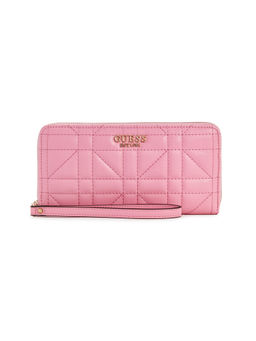 Guess - Women Pink PU Quilted Zip Around Wallet