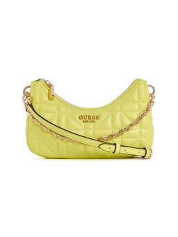 Guess - Women Green PU Quilted Sling Bag with Detachable Strap