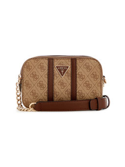 Guess - Women Brown PU Printed Sling Bag