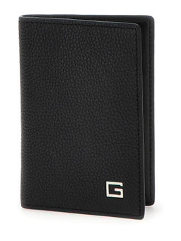 Guess - Men Black Textured Leather Card Holder