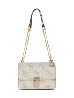 Guess - Women Grey Polyurethane Printed Sling Bag