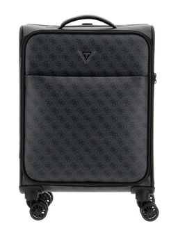 Guess - Men Grey PU Printed Travel Roller Trolly Bag