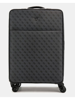 Guess - Men Grey PU Printed Travel Roller Trolly Bag