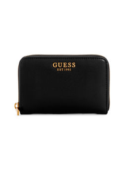 Guess - Women Black PU Solid Zip Around Wallet