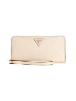Guess - Women Cream PU Solid Zip Around Wallet