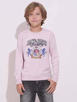 Jack & Jones Junior - Boys Regular Fit Purple Sweatshirt