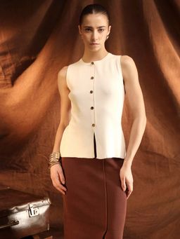 Kazo - Cream Camilea Sleeveless Top
