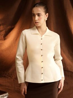 Kazo - Cream Solid Gaelic Shirt