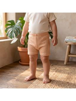 R for Rabbit - Pointelle Mushmellow Wood Smoke Solid Cycling Shorts