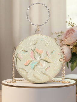 ESBEDA - Multi Colour Mirell Round Clutch with Detachable Metal Chain (S)