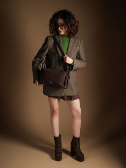 Theater - Deux Brown Structured Hand Bag