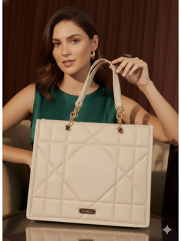 FARGO - Matrix Women 15' Ivory Laptop Hand Bag