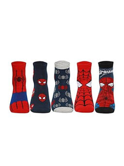 Supersox - Disney Spiderman Ankle Length Socks Collection for Men (Pack of 5)