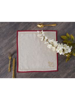 Pure Home + Living - Set of 6 Nyra Red Napkins