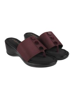 LAZERA SHOES - Brown Mode Chic Buttoned Wedge Heel Sandals